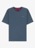 Pyjamashirt met wafelstructuur en logostiksel - Open Blue-496 / Blauw