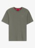 Pyjamashirt met wafelstructuur en logostiksel - Dark Green-306 / Groen