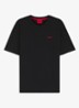 Pyjamashirt met wafelstructuur en logostiksel - Black-001 / Zwart