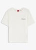 Pyjamashirt van stretchjersey met logoprint - Wit