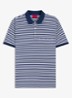 Regular fit polo met streepprint - Wit