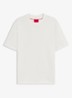 Relaxed-fit T-shirt van katoen met logoprint - Natural-102 / Wit