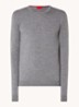 San Cedric fijngebreide pullover van wol  - Grijs