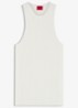 Sarepla  ribgebreide top met logoborduring  - Open White-115 / Wit