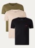 Set van drie katoenen T-shirts in meerdere kleuren met logoprint - Open Miscellaneous-964 / Beige