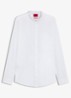 Slim-fit overhemd van stretchkatoen met opstaande kraag - Wit