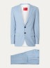 Slim-fit pak van een wolmix met hoogwaardige stretch - Blauwgrijs