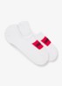 Sneakersokken met logo in 2-pack - Wit