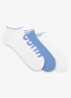 Sneakersokken met logo in 3-pack - Blauw