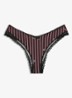 String van elastische microvezelstof met kanten afwerking - Aubergine