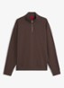 Sweatshirt van katoenen badstof met logo en ritskraag - Brown Overflow-903 / Bruin