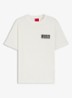T-shirt met logo- en backprint - Natural-102 / Wit