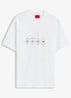 T-shirt met logo- en backprint - Wit