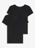 T-shirt met logo in 2-pack - Zwart