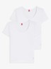 T-shirt met logo in 2-pack - Wit