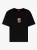 T-shirt met logoborduring - Zwart