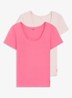 T-shirt met stretch in 2-pack - Roze