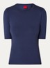 T-shirt met stretch - Donkerblauw