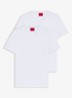 T-shirt met V-hals in 2-pack - Wit