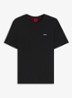 T-shirt van katoenen jersey met logoprint - Zwart