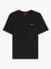 T-shirt van katoenen jersey met logoprint - Zwart