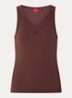 Tanktop met ribstructuur - Dark Brown-201 / Bruin