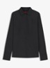 The Fitted Shirt blouse met stretch - Zwart