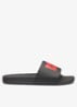 Timein slipper met logo - Zwart
