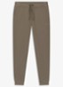Trainingsbroek van katoenen badstof met logoprint - Bronsgroen