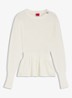 Trui met ribstructuur - Creme