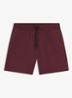 Volledig gevoerde zwemshort met contrastlogo - Dark Red-602 / Rood
