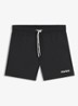 Volledig gevoerde zwemshort met contrastlogo - Black-001 / Zwart