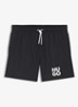 Zwemshorts met steekzakken en logo - Black-001 / Zwart