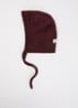 Babymuts van merino wol - Aubergine