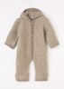 Babypak van wol met capuchon - Blauw