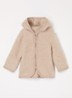 Jack van wol met capuchon - Beige