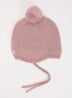 Ribgebreide muts van wol - Roze