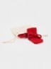 Babyslofjes van merino wol - Rood