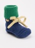 Babyslofjes van merino wol - Blauw