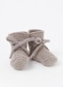 Booties gebreide babyslofjes van wol - Lichtgrijs