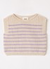 Harvey grofgebreide spencer van merino wol - Beige