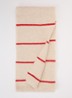 Igor sjaal van merino wol met streepprint 140 x 16 cm - Rood