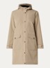 Longline regenjas met klepzakken - Donkerkhaki