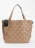 Shopper met gevlochten detail - Bruin