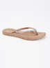 Slipper met glitter - Lichtbruin