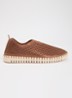 Tulip slip-on met metallic details - Bruin