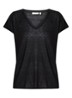 Faylinn semi-transparant T-shirt van linnen - Zwart