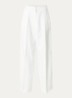 Helis high waist wide leg pantalon met persplooi - Gebroken wit