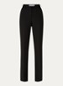 Marila high waist bootcut fit pantalon met persplooi - Zwart