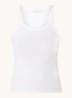Palisso tanktop met ribstructuur en ronde hals - Wit